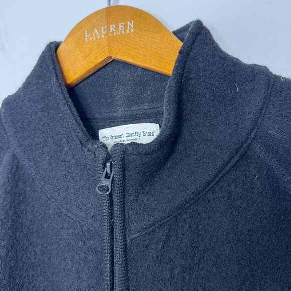 Vermont Country Store boiled wool bomber sweater/jacket - Picture 6 of 10